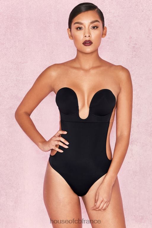 House of CB body dos nu autocollant plongeant - noir N888H1299 vêtements