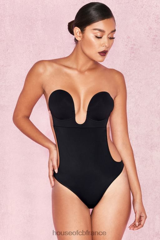 House of CB body dos nu autocollant plongeant - noir N888H1299 vêtements