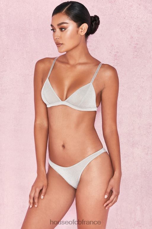 House of CB culotte triangle en lurex argenté Minx N888H1301 vêtements