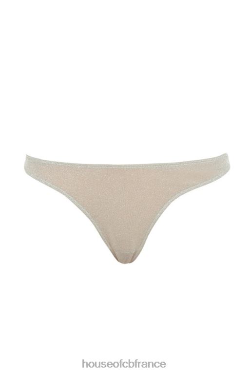 House of CB culotte triangle en lurex argenté Minx N888H1301 vêtements