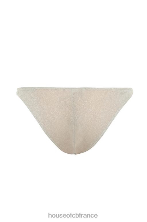 House of CB culotte triangle en lurex argenté Minx N888H1301 vêtements