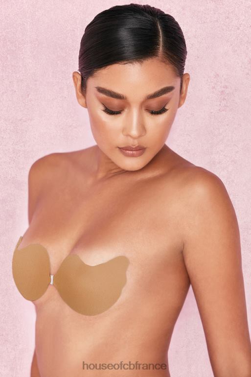 House of CB soutien-gorge V moulé en microfibre avec fermeture sur le devant - caramel N888H1280 vêtements