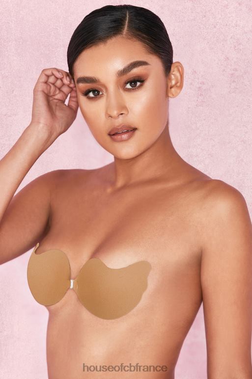 House of CB soutien-gorge V moulé en microfibre avec fermeture sur le devant - caramel N888H1280 vêtements