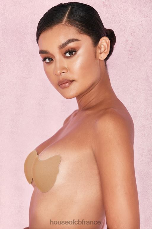 House of CB soutien-gorge V moulé en microfibre avec fermeture sur le devant - caramel N888H1280 vêtements