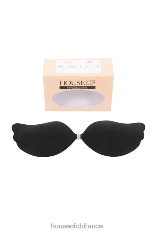 House of CB soutien-gorge en V moulé en microfibre avec fermeture sur le devant - noir N888H1319 vêtements