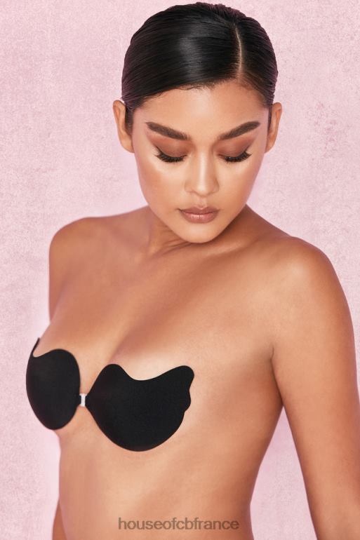 House of CB soutien-gorge en V moulé en microfibre avec fermeture sur le devant - noir N888H1319 vêtements
