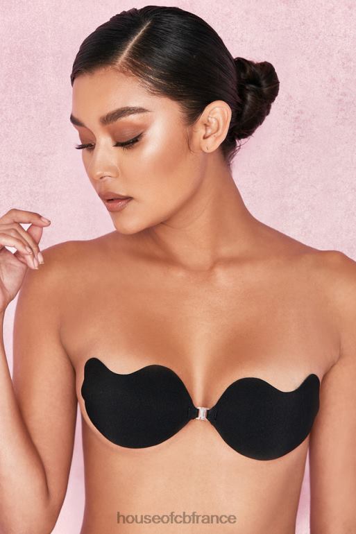 House of CB soutien-gorge en V moulé en microfibre avec fermeture sur le devant - noir N888H1319 vêtements