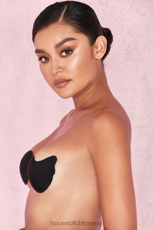 House of CB soutien-gorge en V moulé en microfibre avec fermeture sur le devant - noir N888H1319 vêtements