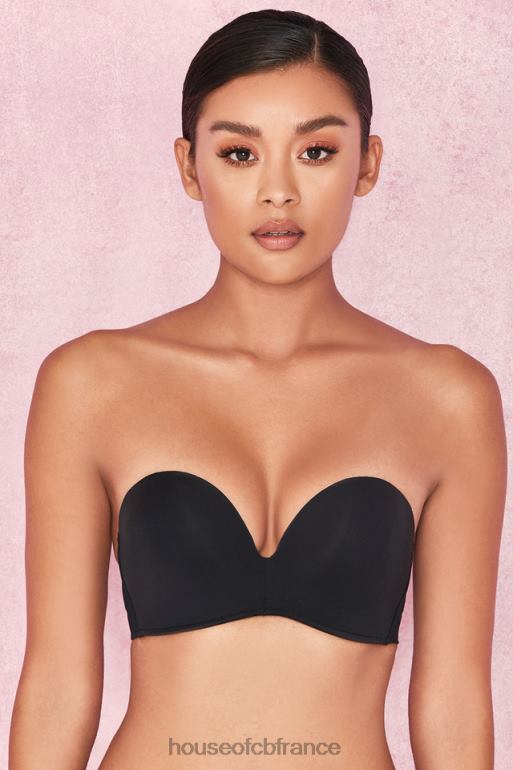 House of CB soutien-gorge sans bretelles moulé uni lisse - noir N888H1309 vêtements