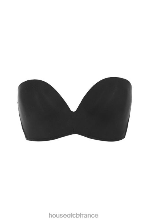 House of CB soutien-gorge sans bretelles moulé uni lisse - noir N888H1309 vêtements