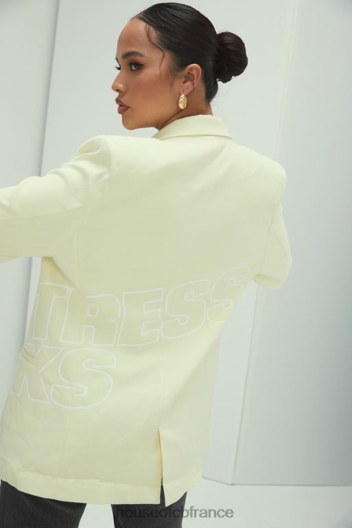 House of CB Mistress Rocks - Blazer à logo citron et cœur battant N888H1050 vêtements