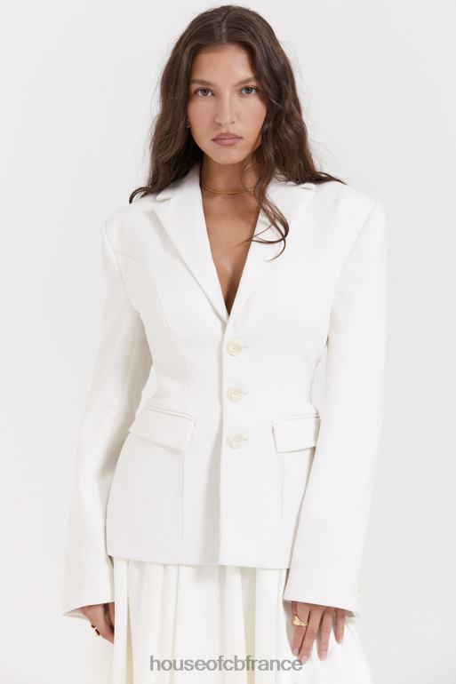 House of CB blazer ajusté contour ivoire sariah N888H1029 vêtements