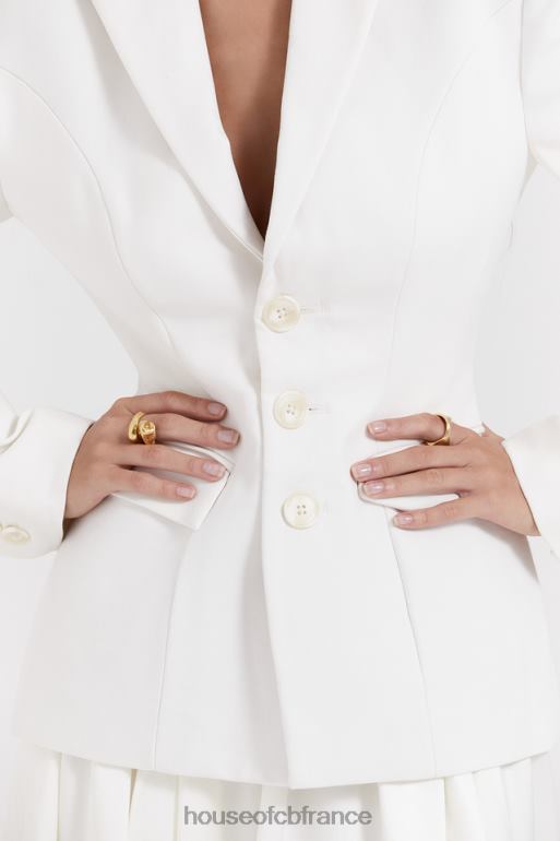 House of CB blazer ajusté contour ivoire sariah N888H1029 vêtements