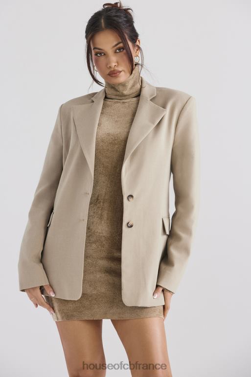 House of CB blazer oversize en vison aline N888H1034 vêtements
