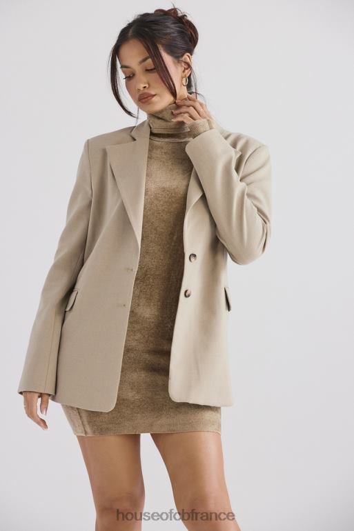 House of CB blazer oversize en vison aline N888H1034 vêtements