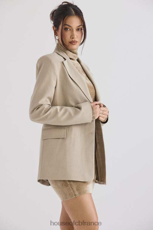 House of CB blazer oversize en vison aline N888H1034 vêtements