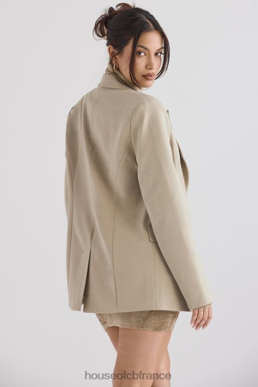 House of CB blazer oversize en vison aline N888H1034 vêtements