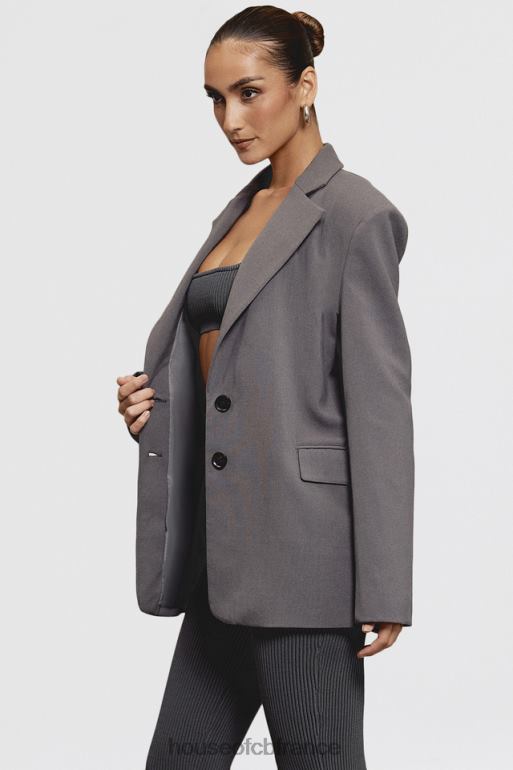 House of CB blazer oversize gris foncé aline N888H1040 vêtements