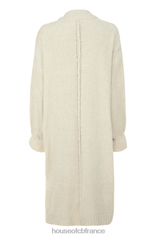 House of CB cardigan ample en chenille blanc cassé céline N888H1054 vêtements