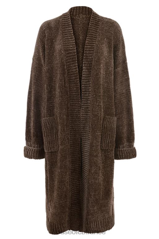 House of CB cardigan ample en chenille chocolat celine N888H1048 vêtements