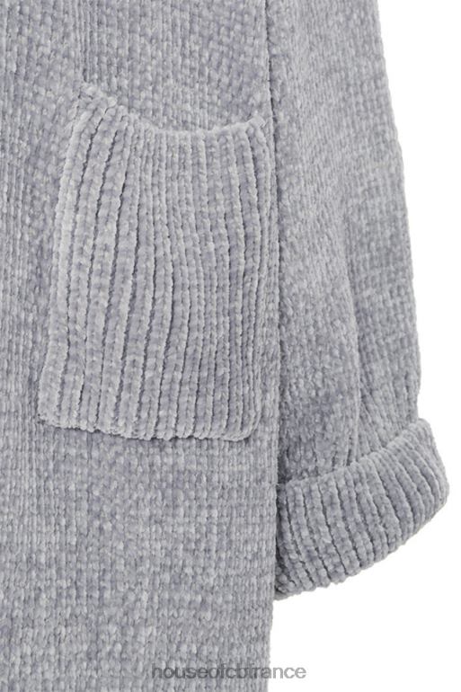 House of CB cardigan ample en chenille gris céline N888H1053 vêtements