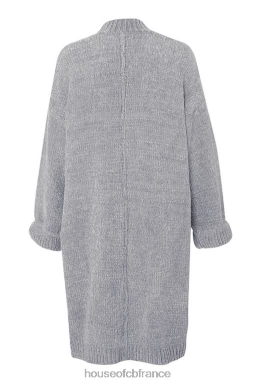 House of CB cardigan ample en chenille gris céline N888H1053 vêtements