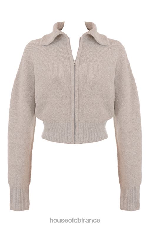 House of CB cardigan court en maille chinée opale Blaise N888H1032 vêtements