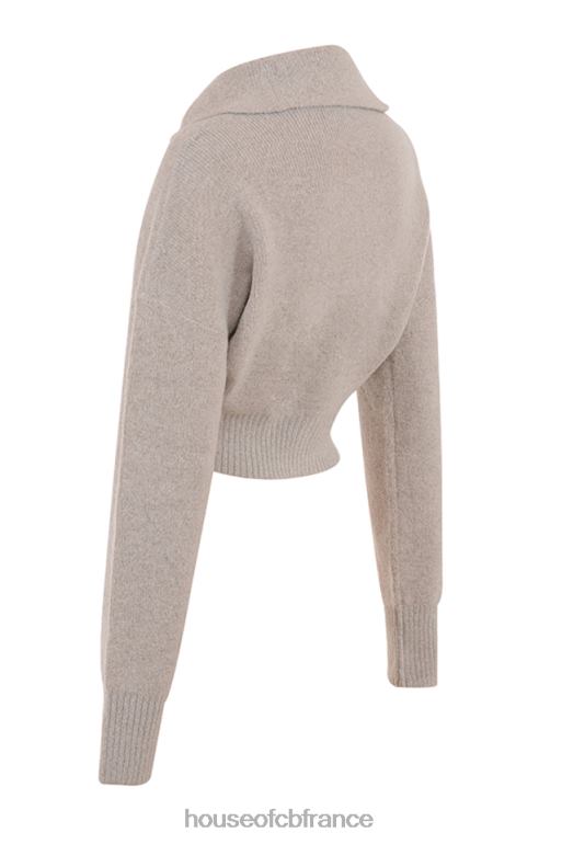 House of CB cardigan court en maille chinée opale Blaise N888H1032 vêtements