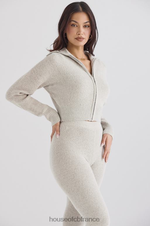 House of CB cardigan court en maille chinée opale Blaise N888H1032 vêtements