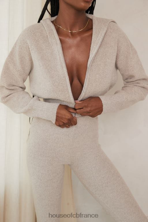 House of CB cardigan court en maille chinée opale Blaise N888H1032 vêtements
