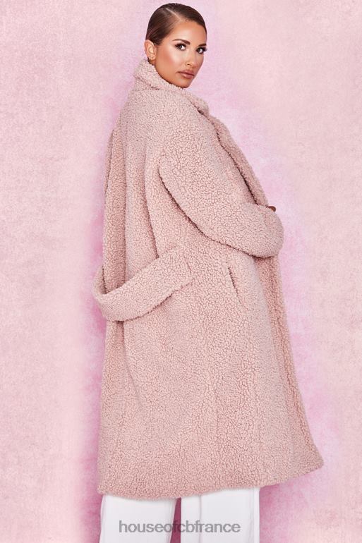 House of CB manteau sherpa en fausse fourrure blush ours N888H1055 vêtements