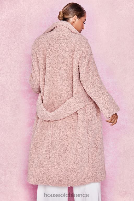 House of CB manteau sherpa en fausse fourrure blush ours N888H1055 vêtements