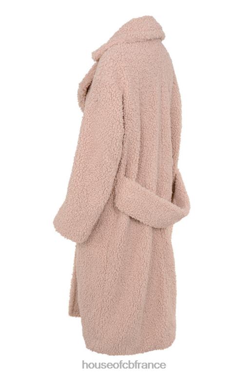 House of CB manteau sherpa en fausse fourrure blush ours N888H1055 vêtements