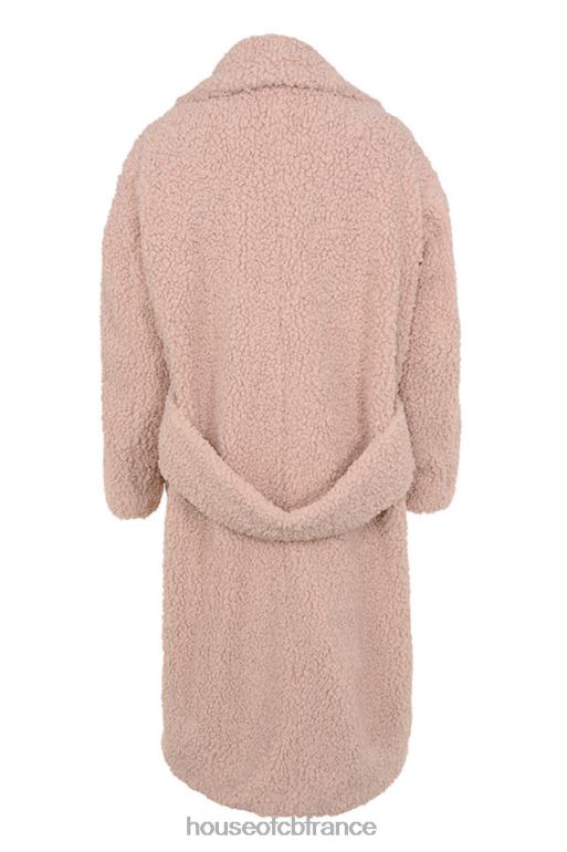 House of CB manteau sherpa en fausse fourrure blush ours N888H1055 vêtements