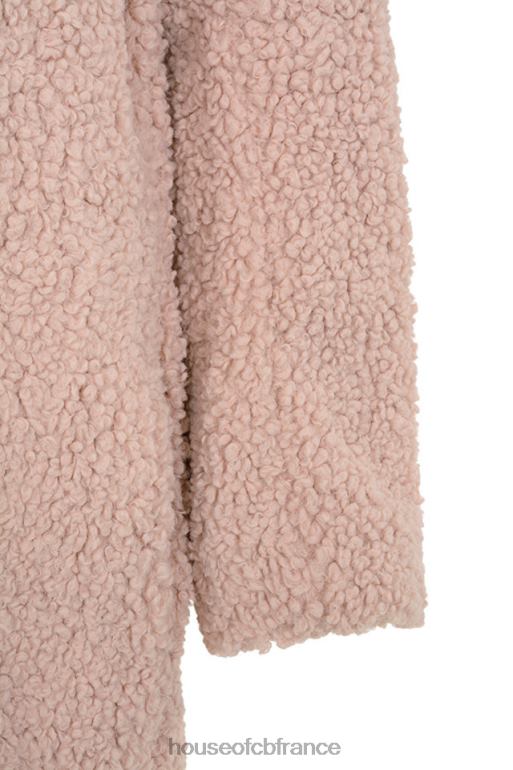 House of CB manteau sherpa en fausse fourrure blush ours N888H1055 vêtements