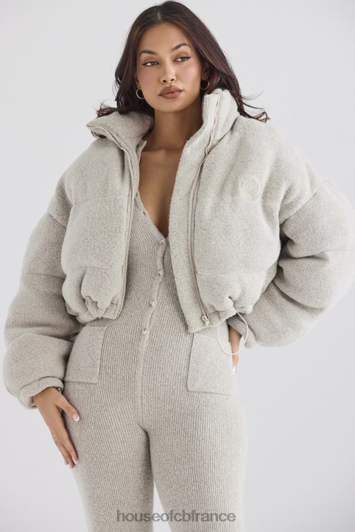 House of CB doudoune en forme de C en tricot opale pascal N888H1033 vêtements