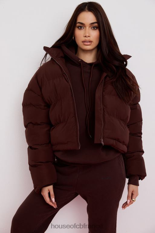 House of CB doudoune oversize en forme de C Hero Chocolate N888H1047 vêtements
