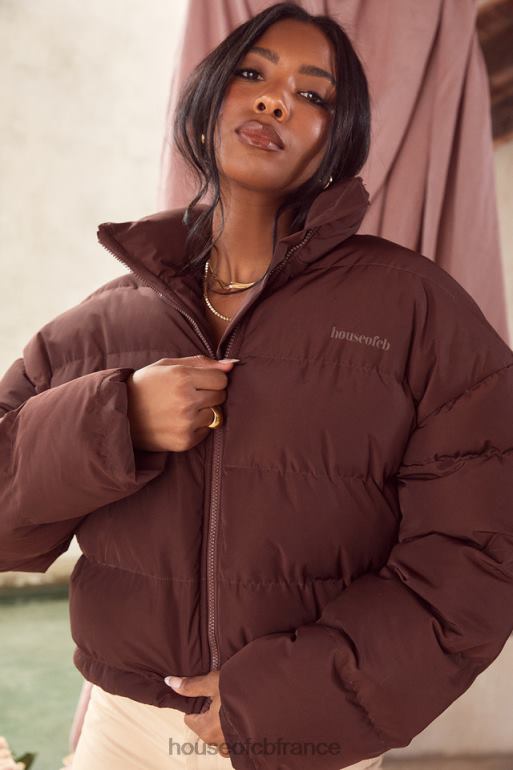 House of CB doudoune oversize en forme de C Hero Chocolate N888H1047 vêtements