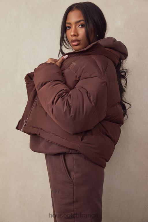 House of CB doudoune oversize en forme de C Hero Chocolate N888H1047 vêtements