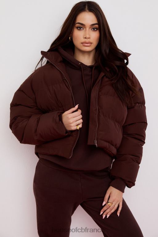 House of CB doudoune oversize en forme de C Hero Chocolate N888H1047 vêtements