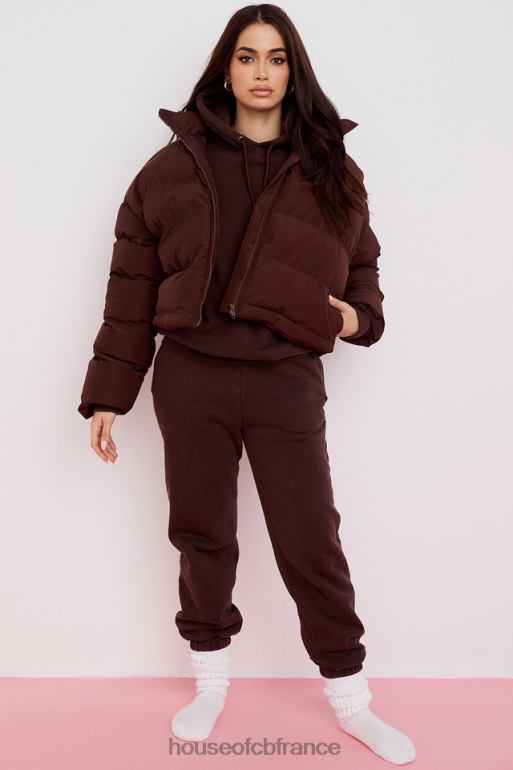 House of CB doudoune oversize en forme de C Hero Chocolate N888H1047 vêtements