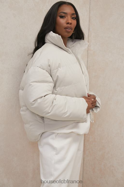 House of CB doudoune oversize en forme de C Hero ivoire N888H1046 vêtements