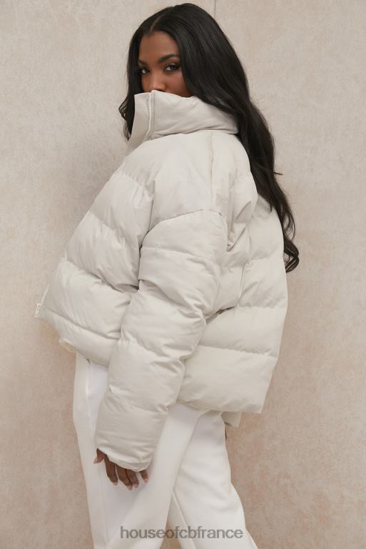 House of CB doudoune oversize en forme de C Hero ivoire N888H1046 vêtements