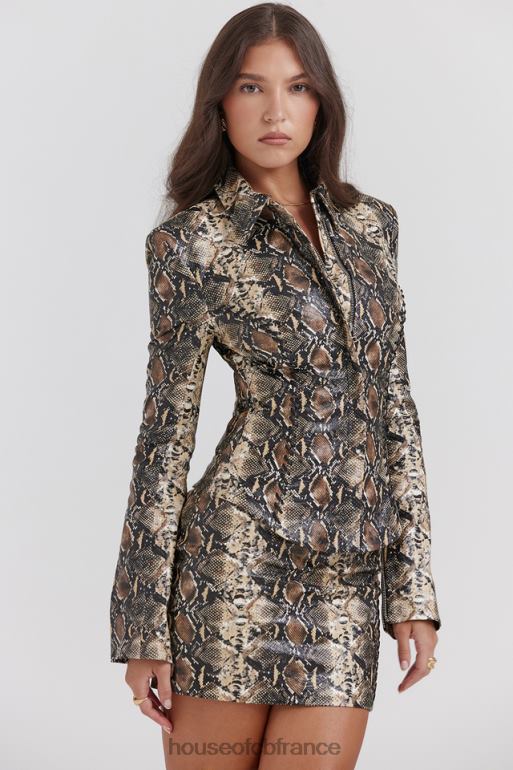 House of CB vani - veste ajustée à imprimé serpent N888H1028 vêtements