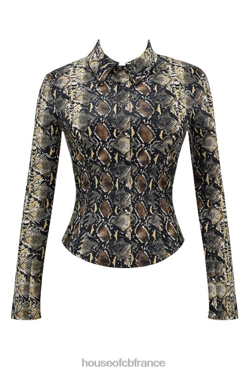 House of CB vani - veste ajustée à imprimé serpent N888H1028 vêtements
