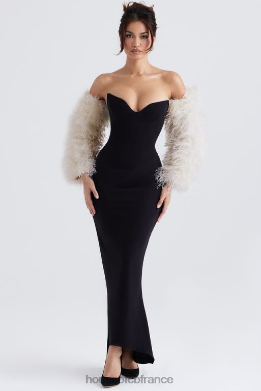 House of CB veste à manches marabout blanc cassé cendré N888H1037 vêtements