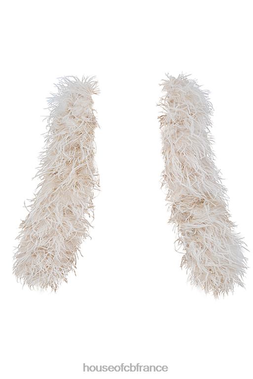 House of CB veste à manches marabout blanc cassé cendré N888H1037 vêtements