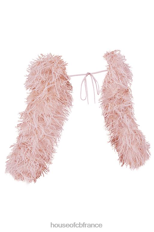 House of CB veste à manches marabout rose tendre cendré N888H1035 vêtements
