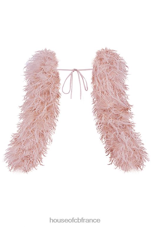 House of CB veste à manches marabout rose tendre cendré N888H1035 vêtements