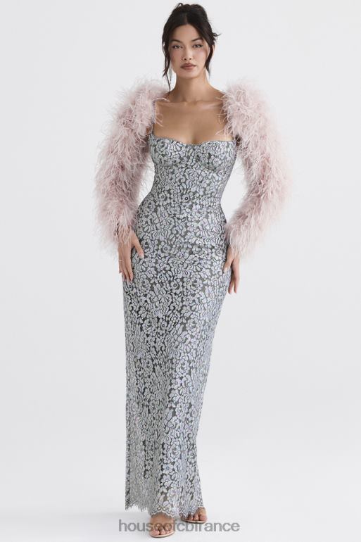 House of CB veste à manches marabout rose tendre cendré N888H1035 vêtements